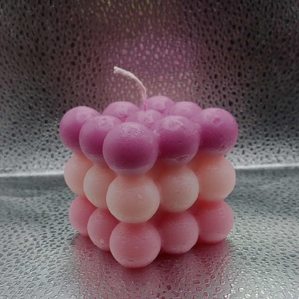BaRich Candle For Life 💕 Pink Ombre Bubble Candle